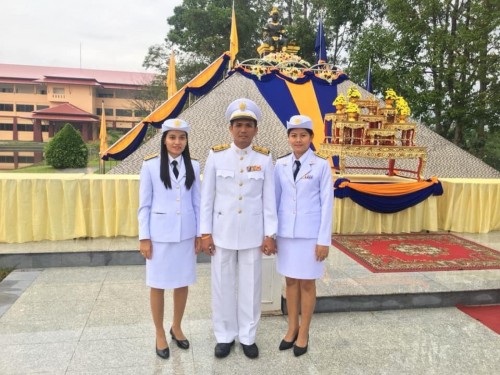 The representative of Nakhon Si Thammarat Rajabhat University attended the Ceremony of offering to the royal on occasion of King Ramkhamhaeng Day