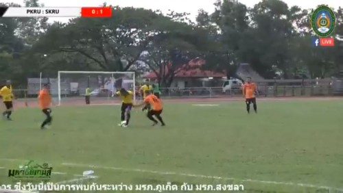 หลักสูตรนิเทศจัดเต็ม ถ่ายทอดสดฟุตบอลบุคลากรคู่เปิดสนาม มภร.สงขลา vs มรภ.ภูเก็ต